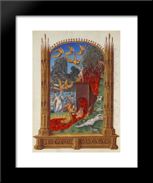 Purgatory 20x24 Black Modern Wood Framed Art Print Poster by Limbourg Brothers