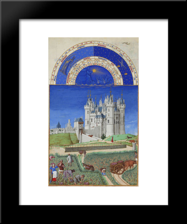 September 20x24 Black Modern Wood Framed Art Print Poster by Limbourg Brothers