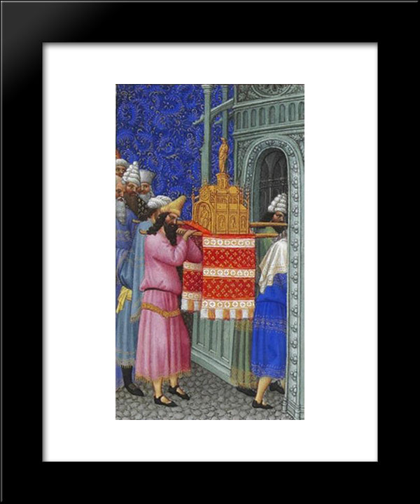 The Ark Of God Carried Into The Temple 20x24 Black Modern Wood Framed Art Print Poster by Limbourg Brothers