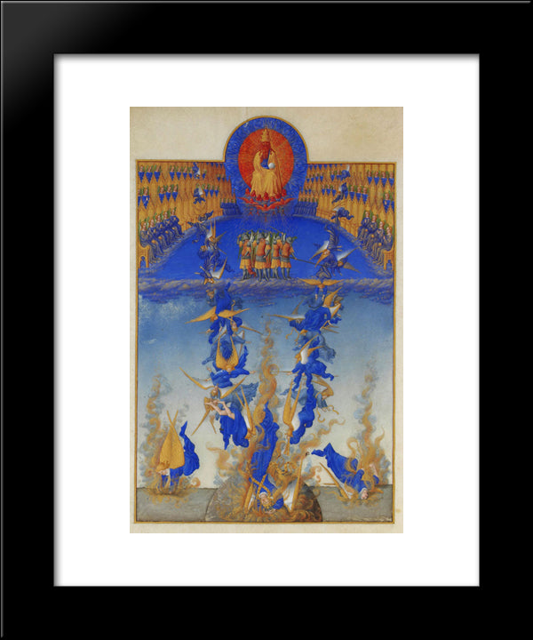 The Fall Of The Rebel Angels 20x24 Black Modern Wood Framed Art Print Poster by Limbourg Brothers