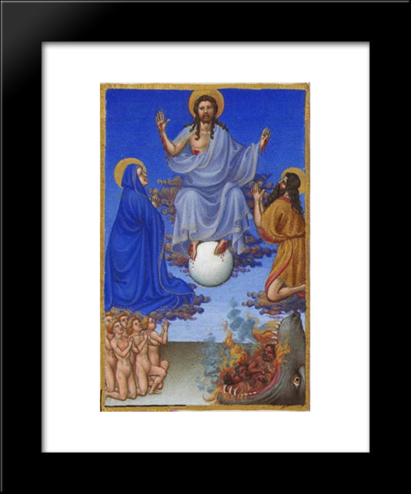 The Last Judgement 20x24 Black Modern Wood Framed Art Print Poster by Limbourg Brothers
