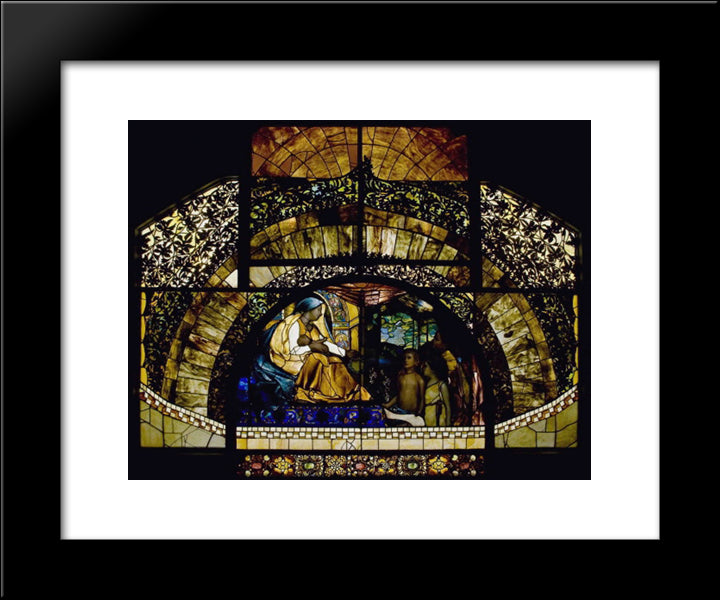 Adoration Window 20x24 Black Modern Wood Framed Art Print Poster by Tiffany, Louis Comfort