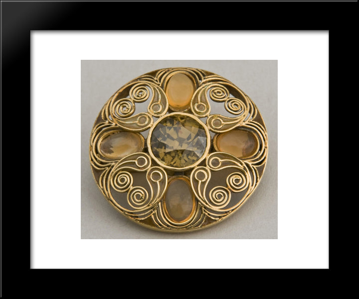 Brooch 20x24 Black Modern Wood Framed Art Print Poster by Tiffany, Louis Comfort
