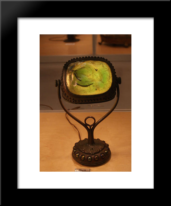 Desk Lamp 20x24 Black Modern Wood Framed Art Print Poster by Tiffany, Louis Comfort