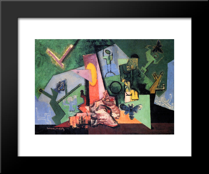 Bees 20x24 Black Modern Wood Framed Art Print Poster by Marcoussis, Louis