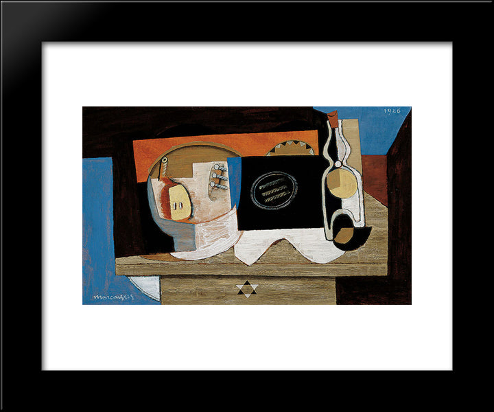 Nature Morte 20x24 Black Modern Wood Framed Art Print Poster by Marcoussis, Louis