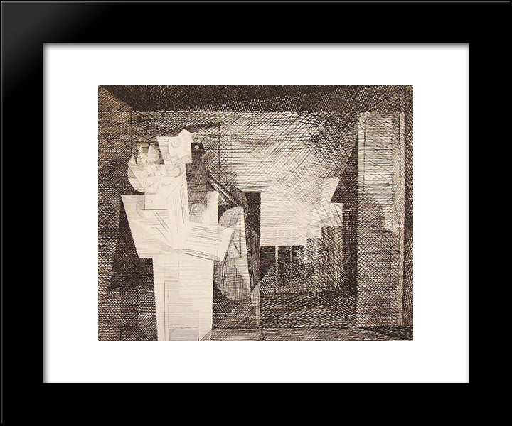 Planches De Salut 20x24 Black Modern Wood Framed Art Print Poster by Marcoussis, Louis