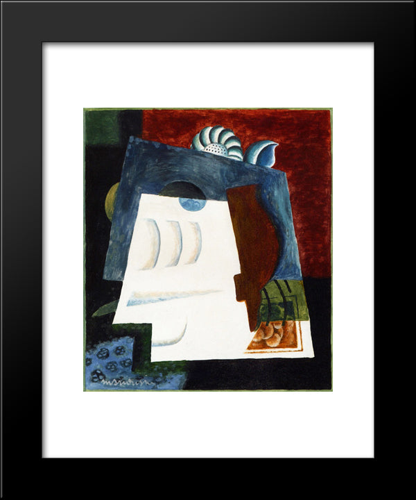 Still Life With Envelope 20x24 Black Modern Wood Framed Art Print Poster by Marcoussis, Louis