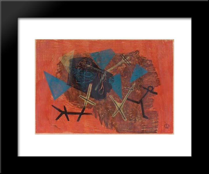 Carnival 20x24 Black Modern Wood Framed Art Print Poster by Schanker, Louis