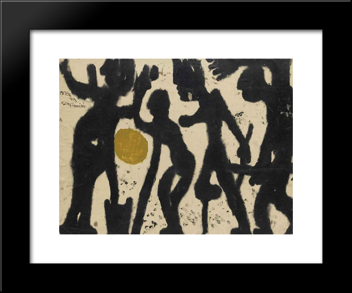 Potentats D' Imfirmites 20x24 Black Modern Wood Framed Art Print Poster by Soutter, Louis