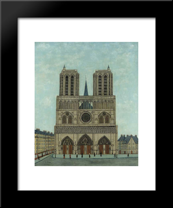 Cathedrale De Notre Dame 20x24 Black Modern Wood Framed Art Print Poster by Vivin, Louis