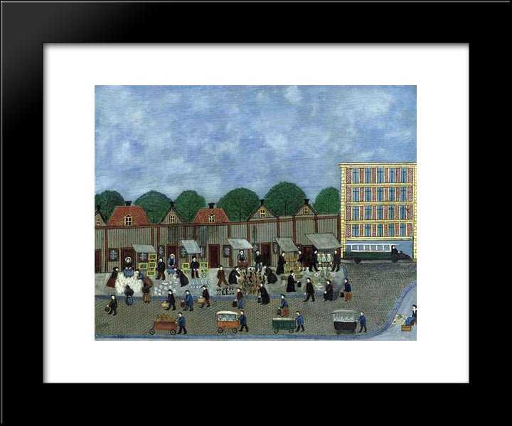 Le Marche 20x24 Black Modern Wood Framed Art Print Poster by Vivin, Louis