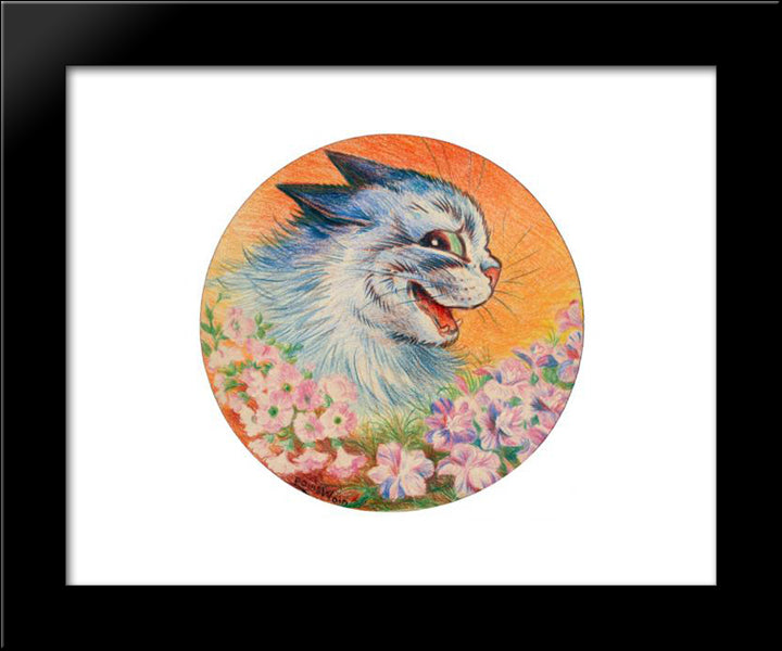 Flowers For You 20x24 Black Modern Wood Framed Art Print Poster by Wain, Louis