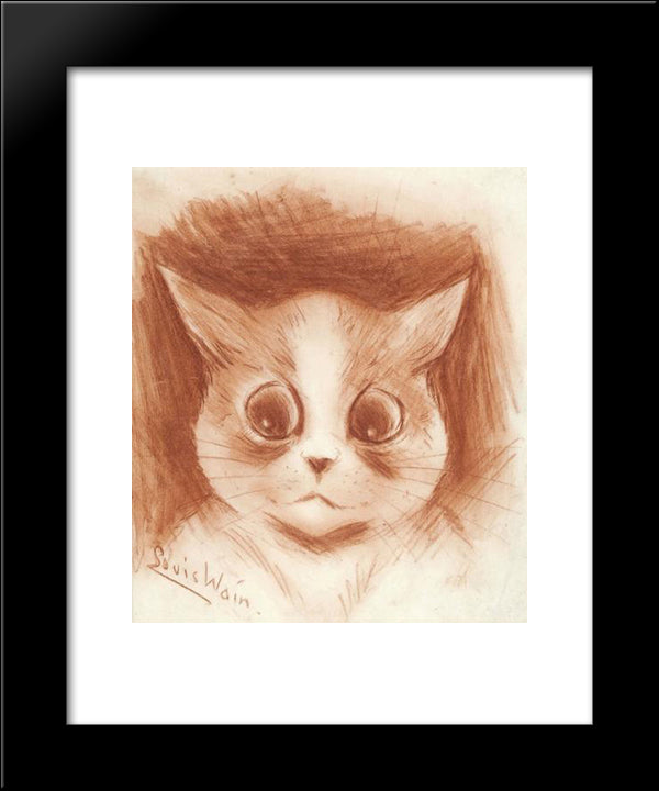 I Wonder 20x24 Black Modern Wood Framed Art Print Poster by Wain, Louis