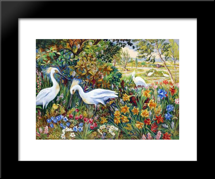 The Beautiful Land 20x24 Black Modern Wood Framed Art Print Poster by Wain, Louis