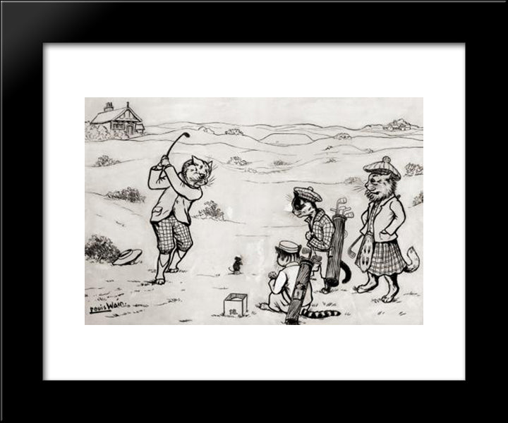 The Drive 20x24 Black Modern Wood Framed Art Print Poster by Wain, Louis