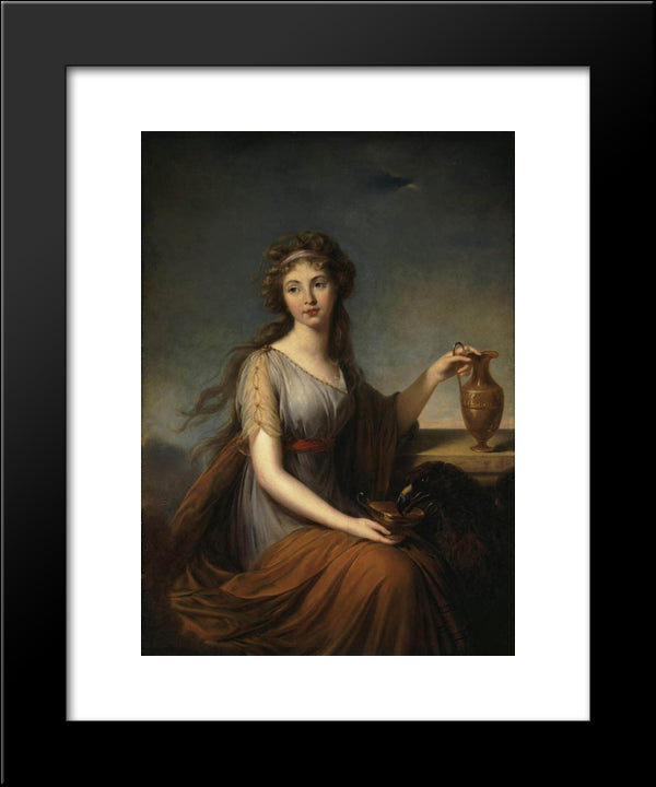 Portrait Of Anna Pitt As Hebe 20x24 Black Modern Wood Framed Art Print Poster by Vigee Le Brun, Louise Elisabeth