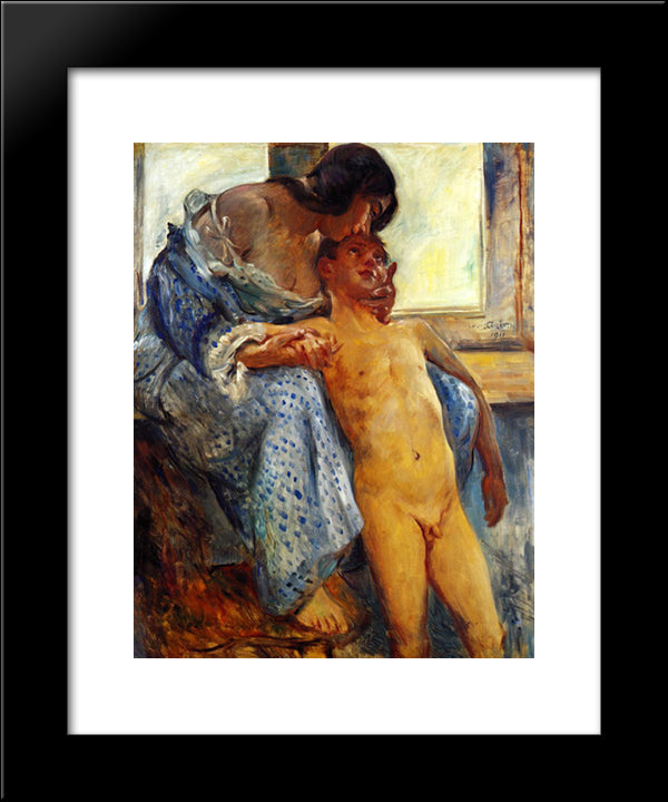 A Mother'S Love 20x24 Black Modern Wood Framed Art Print Poster by Corinth, Lovis