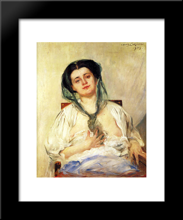 Donna Gravida 20x24 Black Modern Wood Framed Art Print Poster by Corinth, Lovis