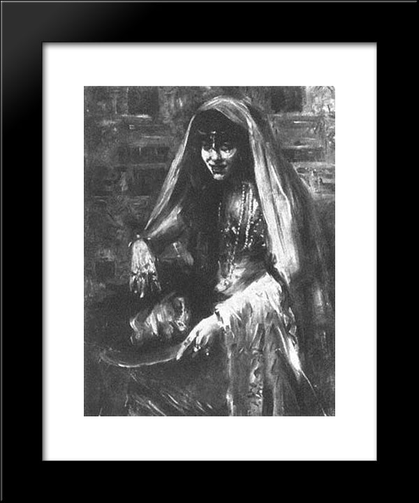 Gertrud Eysoldt As Salome 20x24 Black Modern Wood Framed Art Print Poster by Corinth, Lovis