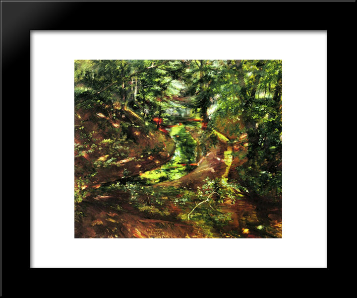In The Woods Near Bernried 20x24 Black Modern Wood Framed Art Print Poster by Corinth, Lovis