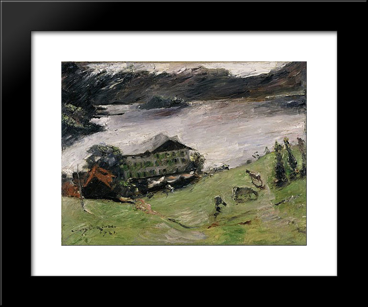 Landscape At The Walchensee 20x24 Black Modern Wood Framed Art Print Poster by Corinth, Lovis