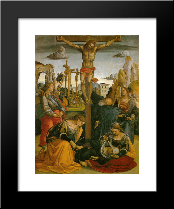 Crucifixion Of St. Sepulchre 20x24 Black Modern Wood Framed Art Print Poster by Signorelli, Luca