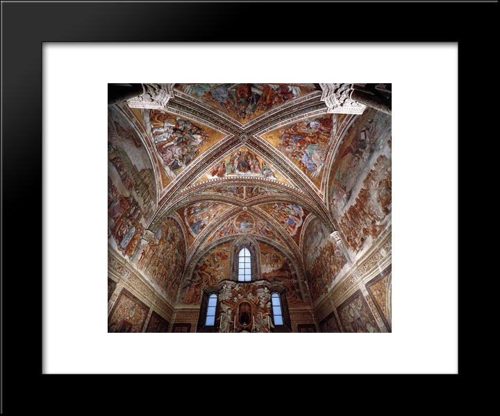 Frescoes In The Chapel Of San Brizio 20x24 Black Modern Wood Framed Art Print Poster by Signorelli, Luca