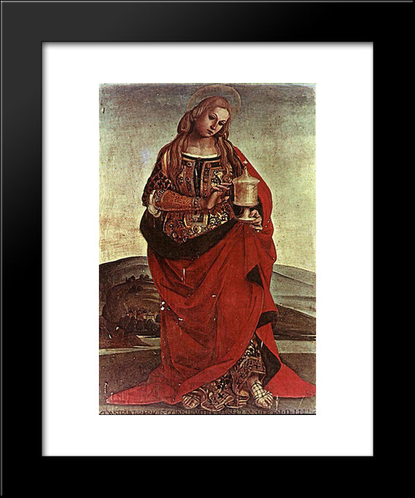 Mary Magdalene 20x24 Black Modern Wood Framed Art Print Poster by Signorelli, Luca