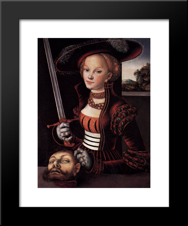 Judith Victorious 20x24 Black Modern Wood Framed Art Print Poster by Cranach the Elder, Lucas