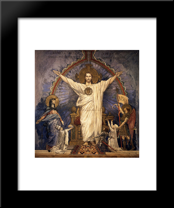 Joan Of Arc Before God 20x24 Black Modern Wood Framed Art Print Poster by Merson, Luc Olivier