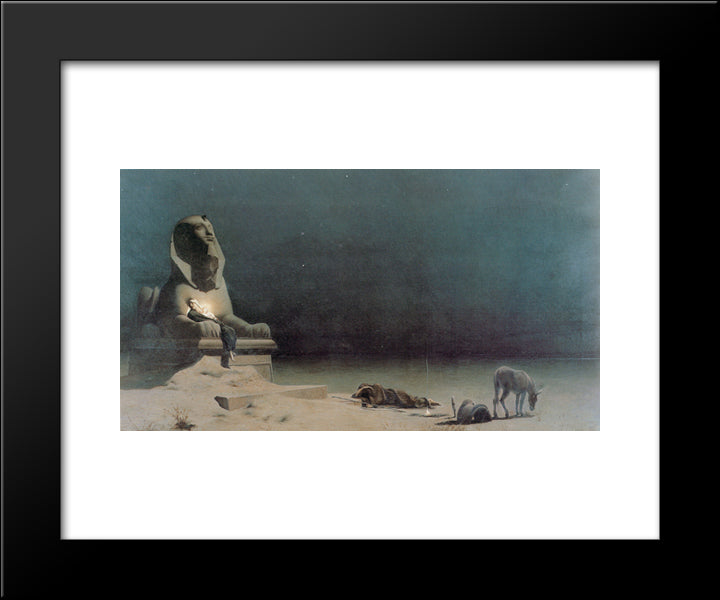 Rest On The Flight Into Egypt 20x24 Black Modern Wood Framed Art Print Poster by Merson, Luc Olivier