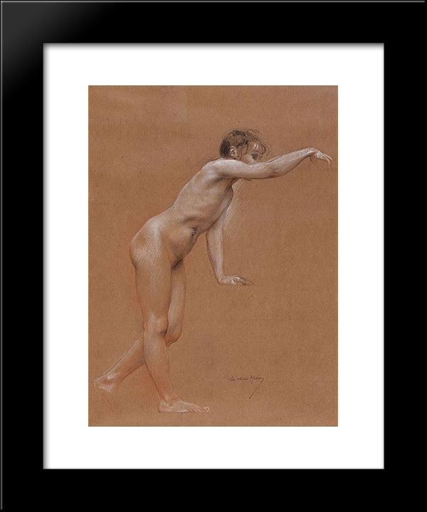 Studies Of Children 20x24 Black Modern Wood Framed Art Print Poster by Merson, Luc Olivier
