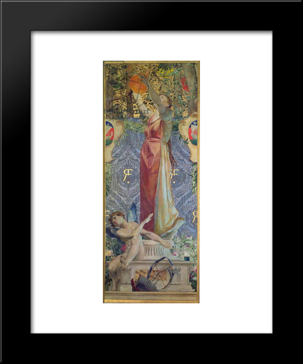 The Lighting For The Celebrations 20x24 Black Modern Wood Framed Art Print Poster by Merson, Luc Olivier