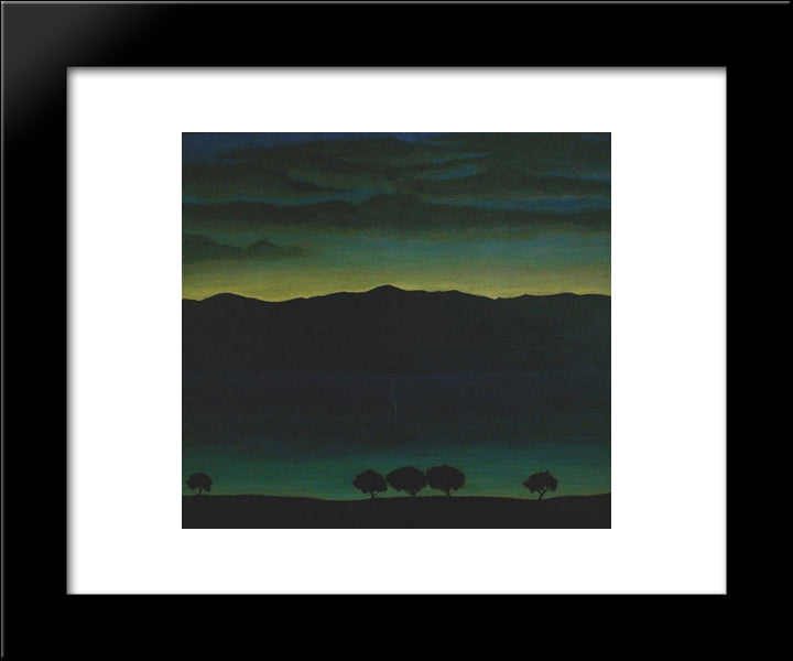 Notturno 20x24 Black Modern Wood Framed Art Print Poster by Russolo, Luigi