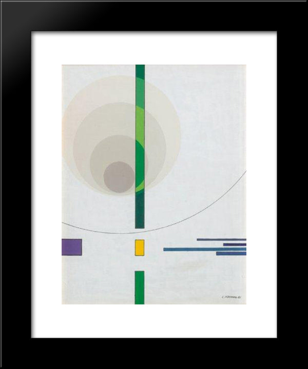 Composizione Ee 1 20x24 Black Modern Wood Framed Art Print Poster by Veronesi, Luigi