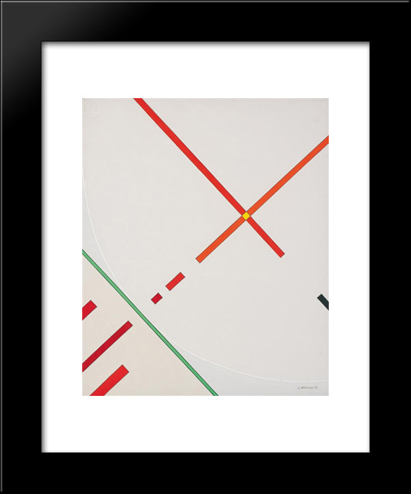 Costruzione B52 20x24 Black Modern Wood Framed Art Print Poster by Veronesi, Luigi