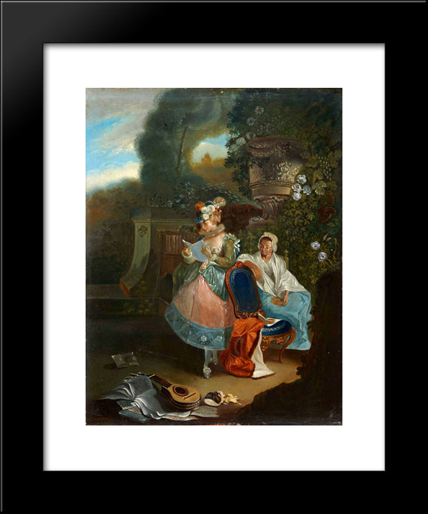 La Carta 20x24 Black Modern Wood Framed Art Print Poster by Paret y Alcazar, Luis