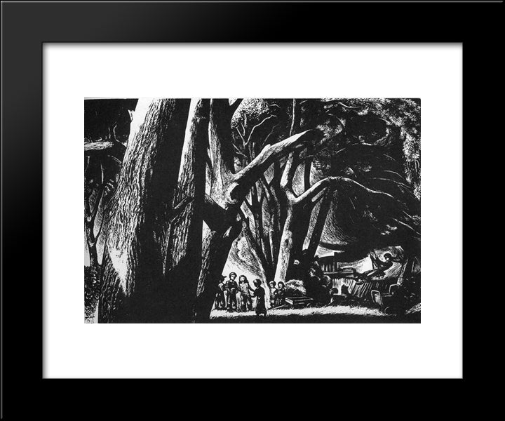 Clouded Over 20x24 Black Modern Wood Framed Art Print Poster by Ward, Lynd