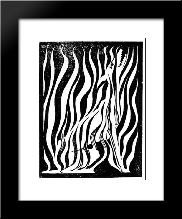 Flor De Pascua - Fulfillment 20x24 Black Modern Wood Framed Art Print Poster by Escher, M.C.