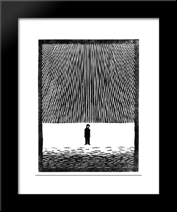 Flor De Pascua - Untitled 20x24 Black Modern Wood Framed Art Print Poster by Escher, M.C.