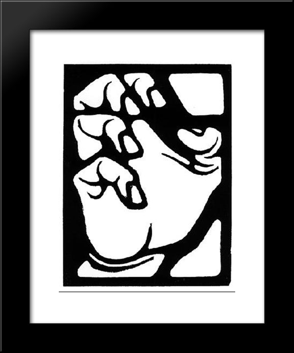 Flor De Pascua - Whore'S Superstition 20x24 Black Modern Wood Framed Art Print Poster by Escher, M.C.