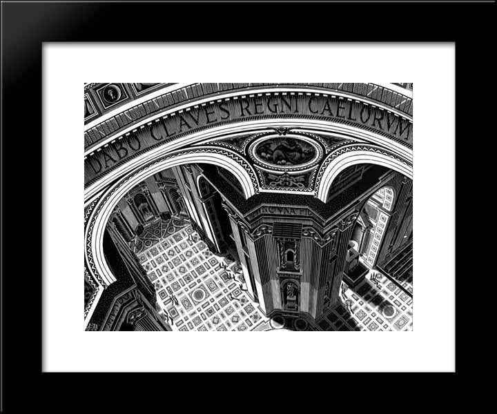 Inside St. Peter'S, Rome 20x24 Black Modern Wood Framed Art Print Poster by Escher, M.C.