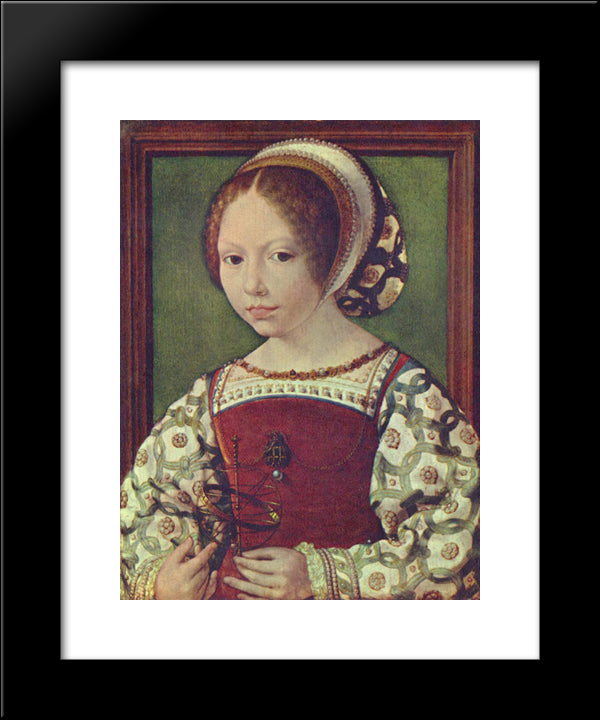 A Young Princess (Dorothea Of Denmark0) 20x24 Black Modern Wood Framed Art Print Poster by Mabuse