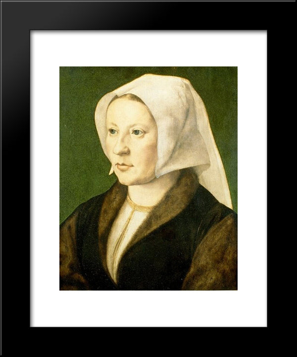 Portrait Of A Young Woman 20x24 Black Modern Wood Framed Art Print Poster by Mabuse