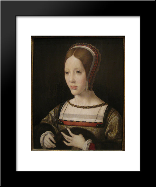 Queen Eleanor Of Austria 20x24 Black Modern Wood Framed Art Print Poster by Mabuse