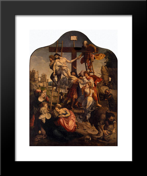 The Deposition 20x24 Black Modern Wood Framed Art Print Poster by Mabuse