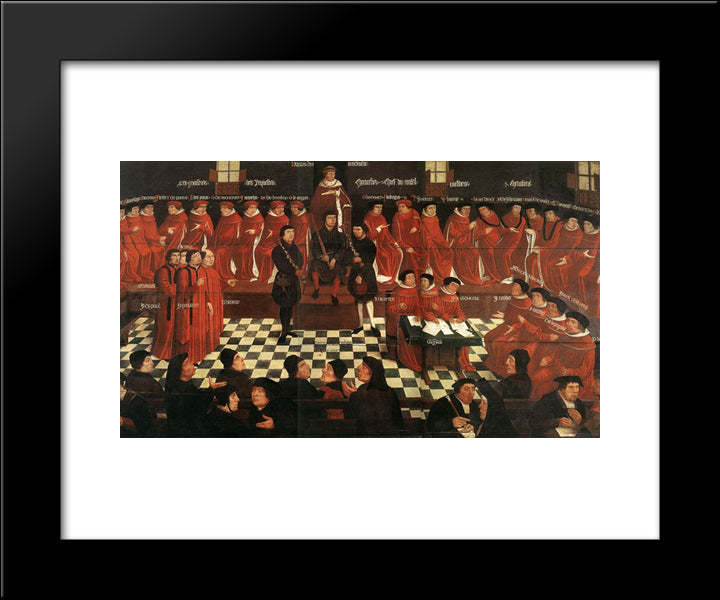 The High Council 20x24 Black Modern Wood Framed Art Print Poster by Mabuse