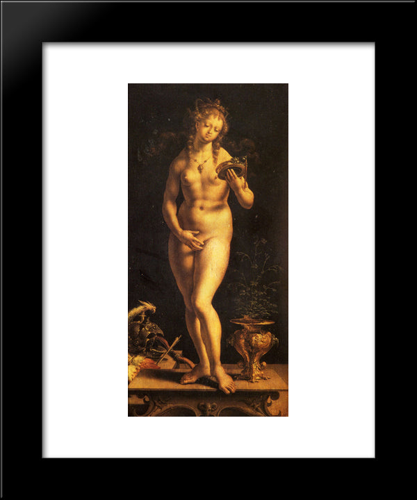 Venus And The Mirror 20x24 Black Modern Wood Framed Art Print Poster by Mabuse