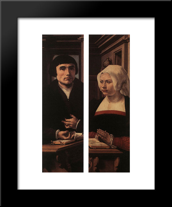 Wings Of A Triptych 20x24 Black Modern Wood Framed Art Print Poster by Mabuse